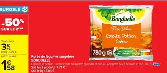 Carrefour BONDUELLĔ Purée de légumes surgelées offre