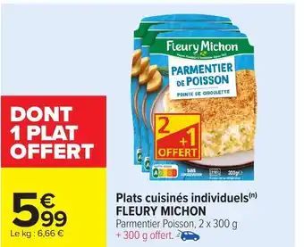 Carrefour FLEURY MICHON Plats cuisinés individuels offre