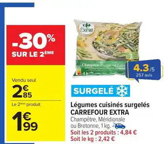 Carrefour CARREFOUR EXTRA Légumes cuisinés surgelés offre