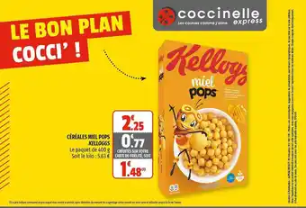 Coccinelle Express Céréales Miel Pops Kelloggs offre