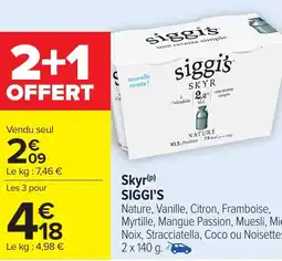 Carrefour SIGGI'S Skyr offre