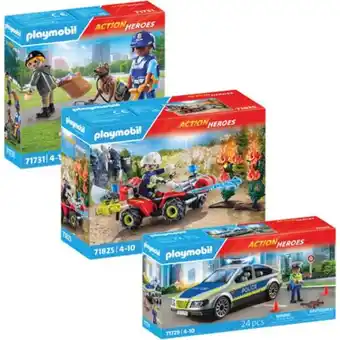 Carrefour Market PLAYMOBIL SUR TOUT L'UNIVERS POLICE ET POMPIER offre