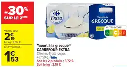 Carrefour CARREFOUR EXTRA  Yaourt à la grecque offre