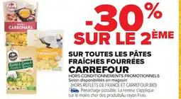 Carrefour CARREFOUR Sur toutes les pâtes fraîches fourrées offre