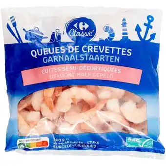 Carrefour Market CARREFOUR CLASSIC' Queues de crevettes ASC surgelées offre