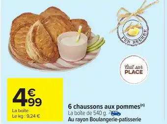 Carrefour 6 chaussons aux pommes offre