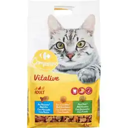 Carrefour CARREFOUR COMPANINO VITALIVE Croquettes pour chats adultes offre