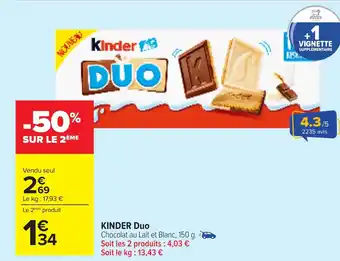 Carrefour KINDER Duo offre