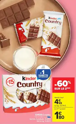 Carrefour KINDER Country offre