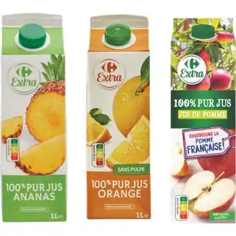 Carrefour Market CARREFOUR EXTRA SUR TOUS LES PURS JUS EN BRIQUE 1 L offre