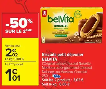 Carrefour BELVITA Biscuits petit déjeuner offre