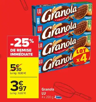 Carrefour LU Granola offre