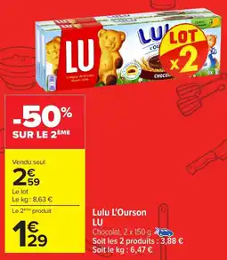 Carrefour LU Lulu L'Ourson offre