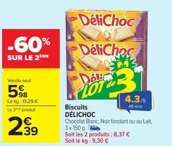 Carrefour DÉLICHOC Biscuits offre