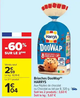 Carrefour HARRYS Brioches DooWap offre