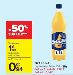 Carrefour ORANGINA offre