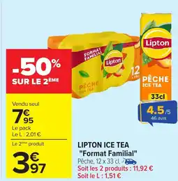 Carrefour LIPTON ICE TEA "Format Familial" offre