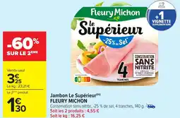 Carrefour FLEURY MICHON Jambon Le Supérieur offre