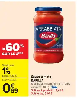 Carrefour BARILLA Sauce tomate offre