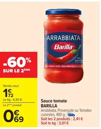 Carrefour BARILLA Sauce tomate offre