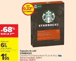 Carrefour STARBUCKS Capsules de café offre