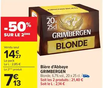 Carrefour GRIMBERGEN Bière d'Abbaye offre