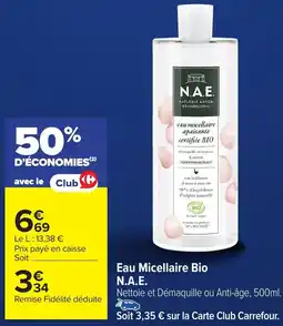 Carrefour N.A.E. Eau Micellaire Bio offre