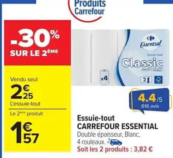 Carrefour CARREFOUR ESSENTIAL Essuie-tout offre