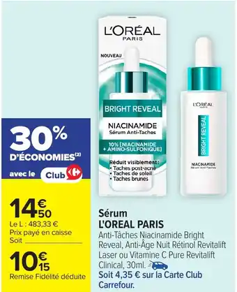 Carrefour L'OREAL PARIS Sérum offre