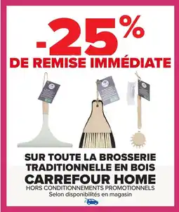 Carrefour Sur toute la brosserie traditionnelle en bois carrefour home offre