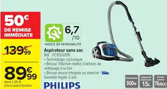 Carrefour PHILIPS Aspirateur sans sac offre