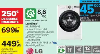 Carrefour LG Lave linge offre