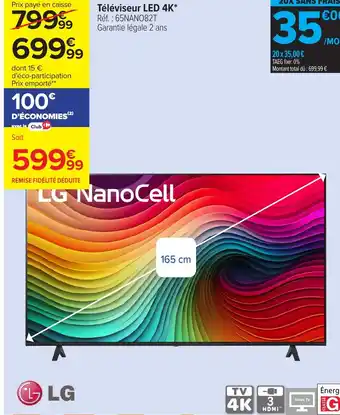 Carrefour LG Téléviseur LED 4K offre