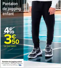 Carrefour Pantalon de jogging enfant offre