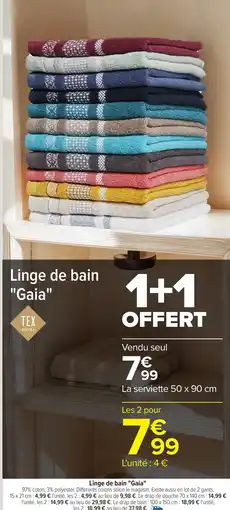 Carrefour Linge de bain "Gaia" offre