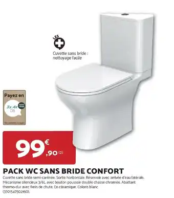 Bricomarché Pack WC sans bride confort offre