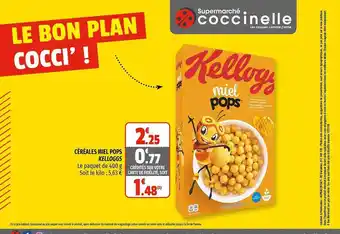 Coccinelle Supermarché Céréales Miel Pops Kelloggs offre