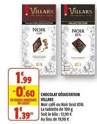 Coccinelle Supermarché Chocolat Dégustation Villars offre