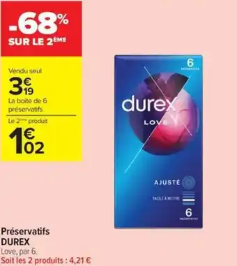 Carrefour Contact Durex préservatifs offre