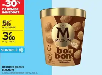 Carrefour Contact Magnum bouchées glacées offre