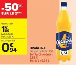 Carrefour Contact Orangina offre