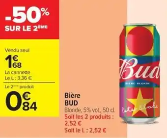 Carrefour Contact BUD Bière offre