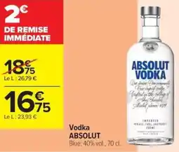 Carrefour Contact Absolut vodka offre