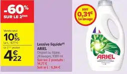 Carrefour Contact Ariel lessive liquide offre