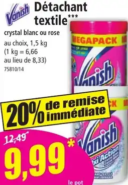 Norma Vanish Détachant textile offre