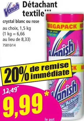 Norma Vanish Détachant textile offre