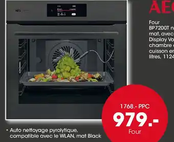 Möbel Martin AEG Four BP7200T noir mat, avec Touch Display Volume chambre de cuisson offre