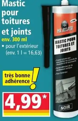 Norma Mr. helper Mastic pour toitures et joints offre