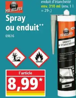 Norma Mr. helper spray ou enduit offre