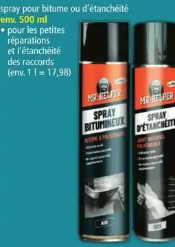 Norma Mr. helper spray pour bitume ou d'étanchéité offre